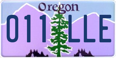 OR license plate 011LLE