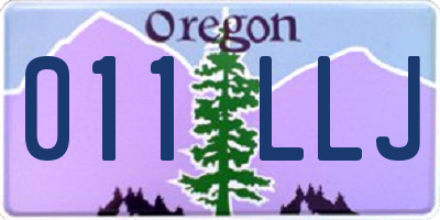 OR license plate 011LLJ