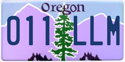 OR license plate 011LLM
