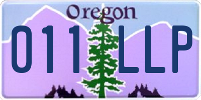 OR license plate 011LLP