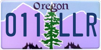 OR license plate 011LLR