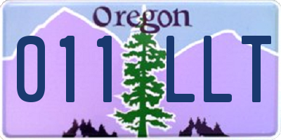 OR license plate 011LLT