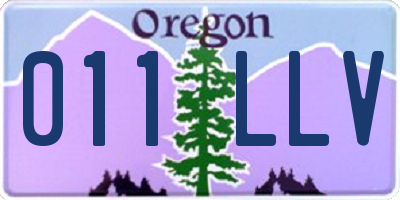 OR license plate 011LLV