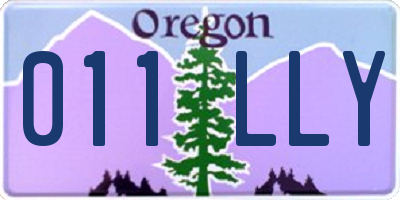 OR license plate 011LLY