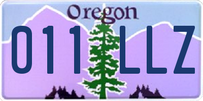 OR license plate 011LLZ