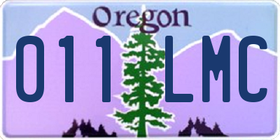 OR license plate 011LMC