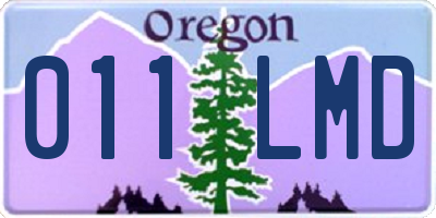 OR license plate 011LMD