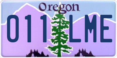 OR license plate 011LME