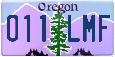 OR license plate 011LMF