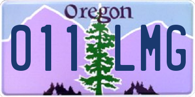 OR license plate 011LMG