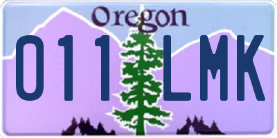 OR license plate 011LMK