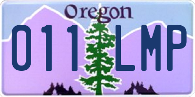 OR license plate 011LMP