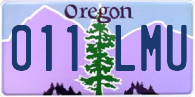 OR license plate 011LMU