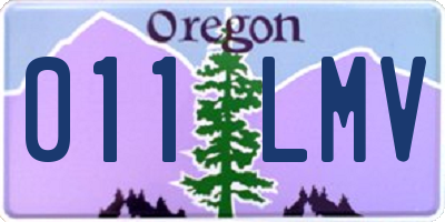 OR license plate 011LMV