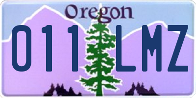 OR license plate 011LMZ