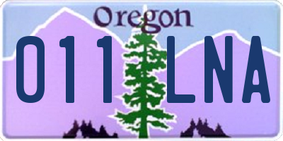 OR license plate 011LNA