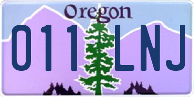 OR license plate 011LNJ
