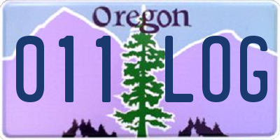 OR license plate 011LOG