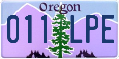 OR license plate 011LPE