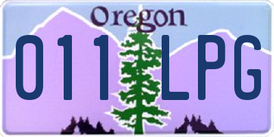 OR license plate 011LPG