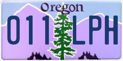 OR license plate 011LPH