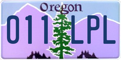 OR license plate 011LPL