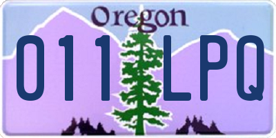 OR license plate 011LPQ