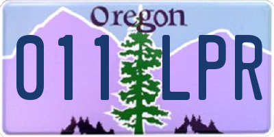 OR license plate 011LPR