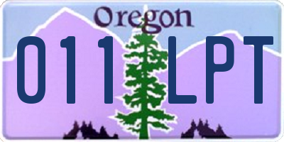 OR license plate 011LPT