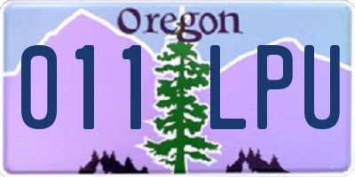 OR license plate 011LPU