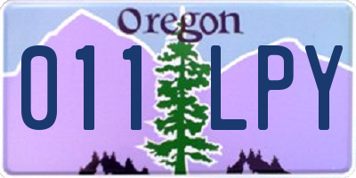 OR license plate 011LPY