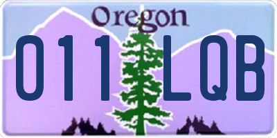 OR license plate 011LQB
