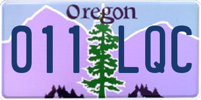 OR license plate 011LQC