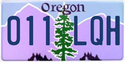 OR license plate 011LQH