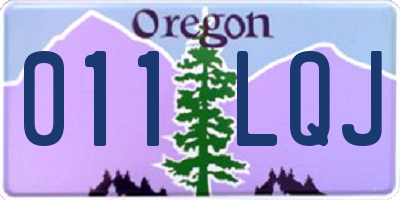 OR license plate 011LQJ