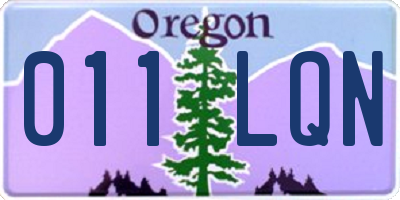 OR license plate 011LQN