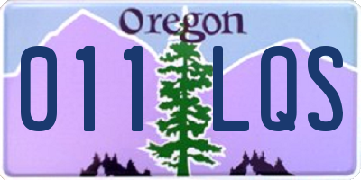 OR license plate 011LQS