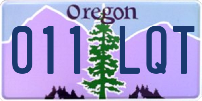 OR license plate 011LQT