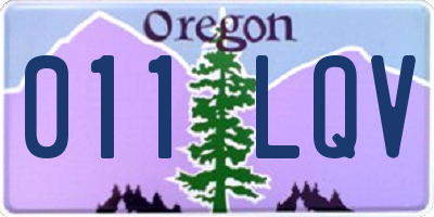 OR license plate 011LQV