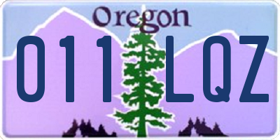 OR license plate 011LQZ