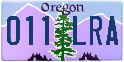 OR license plate 011LRA