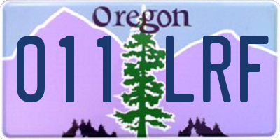 OR license plate 011LRF