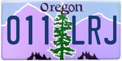 OR license plate 011LRJ