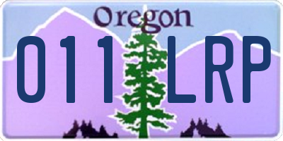 OR license plate 011LRP