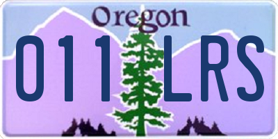 OR license plate 011LRS