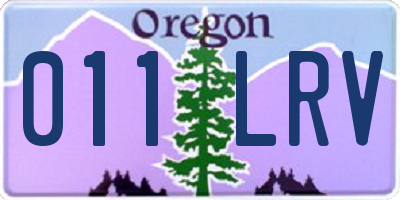 OR license plate 011LRV