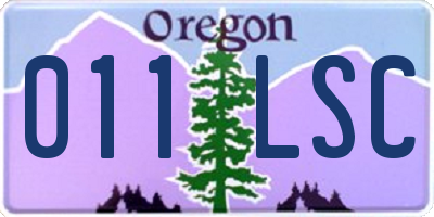 OR license plate 011LSC