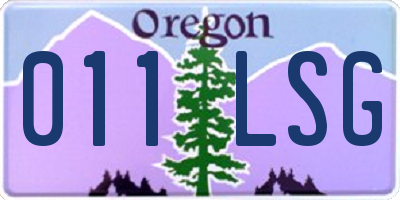 OR license plate 011LSG