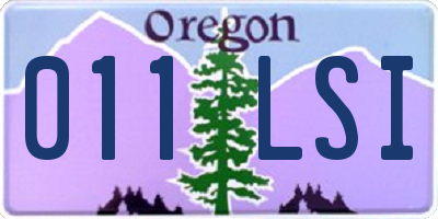 OR license plate 011LSI