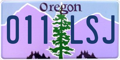OR license plate 011LSJ